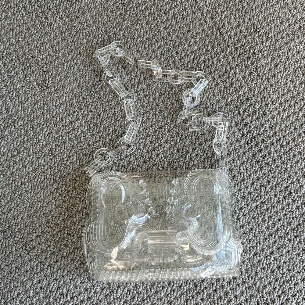 Mame Kurogouchi Sculptural Mini Chain Bag Clear Crossbody shoulder - Picture 4 of 11